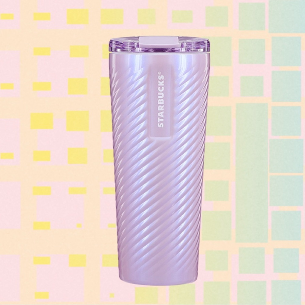 Starbucks Sleek Purple Shimmer Textured Stainless Steel Tumbler- NEW